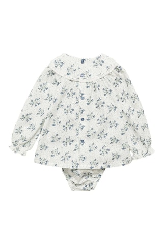 Robe et culotte imprimées - Blanc