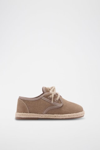 Chaussures lacées cuir - Beige