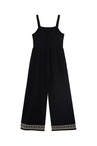 Combinaison empiècement brodé - Noir