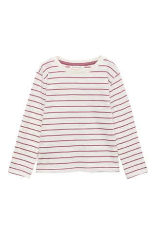 T-shirt coton à rayures - Blanc