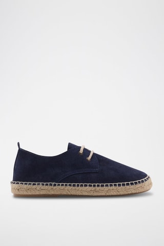 Espadrilles suède lacets - Bleu