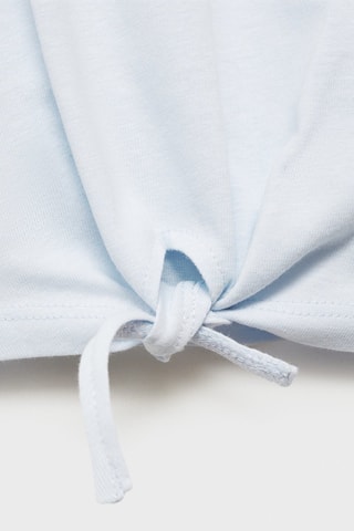 T-shirt citron paillettes - Bleu