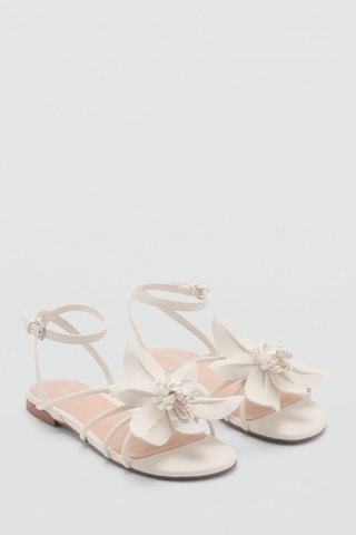 Sandales brides fleur - Blanc