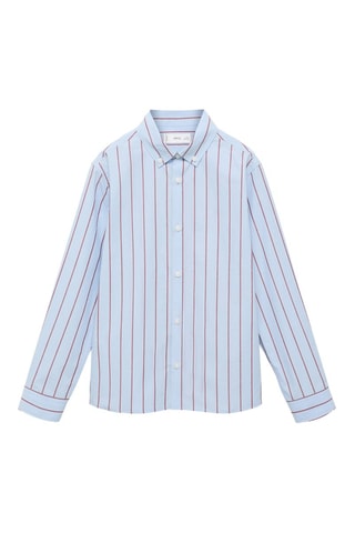 Chemise à rayures en coton - Bleu