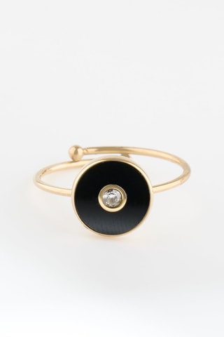 Anillo Dorado y negro