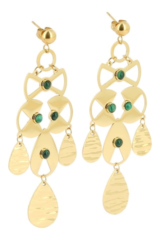 Pendientes Long - Malaquitas