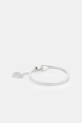 Anillo - Plateado y blanco