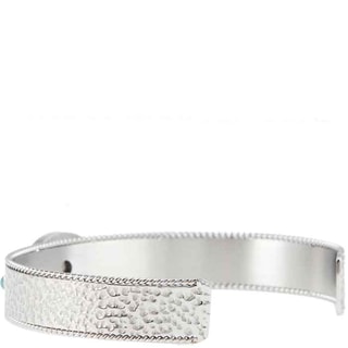 Pulsera ajustable - Acero inoxidable plateado - Apatita azul