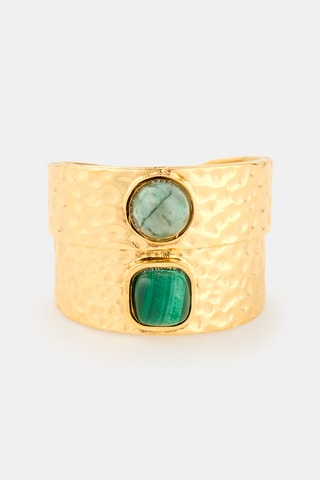 Anillo - Malaquita y turquesa 