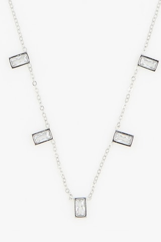 Collar - Plateado y blanco