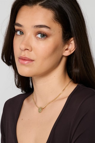 Collar - Dorado y blanco