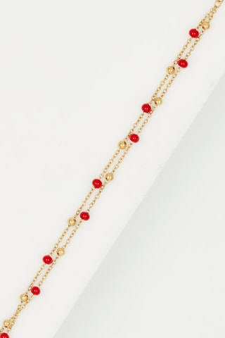 Pulsera - Dorado y rojo