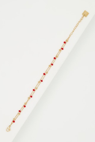 Pulsera - Dorado y rojo