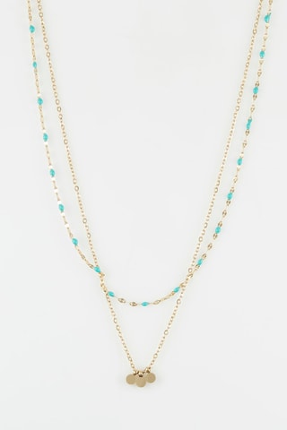 Collar - Dorado y azul