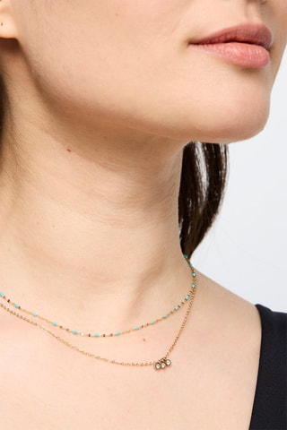 Collar - Dorado y azul
