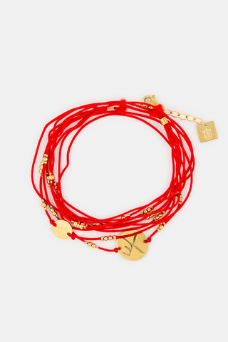 Pulsera de varias vueltas Joyful - Rojo