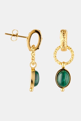 Boucles d'oreilles - Malachites