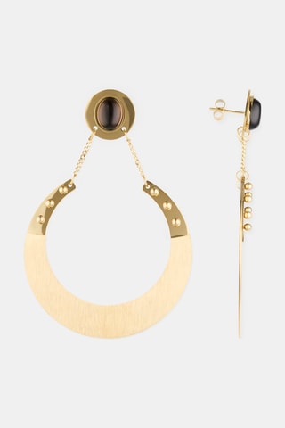 Pendientes - Cuarzo ahumado