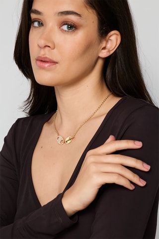 Collar - Dorado y blanco