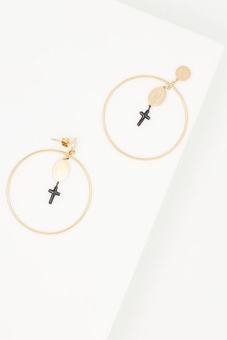 Boucles d'oreilles - Doré et noir