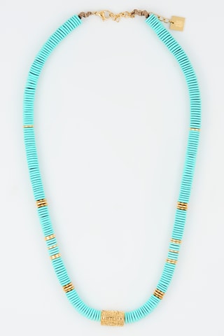 Collar - Dorado y turquesa