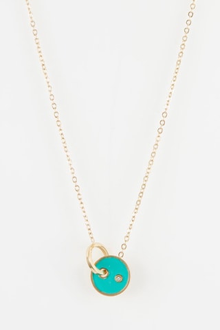 Collar Dorado y turquesa