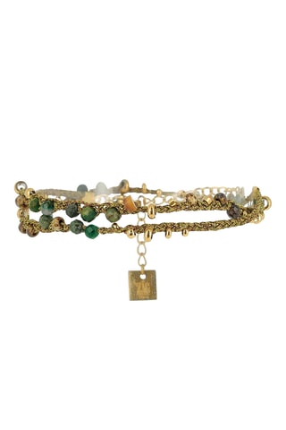 Pulsera - Dorado y verde