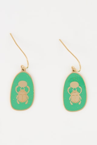 Pendientes - Dorado y verde