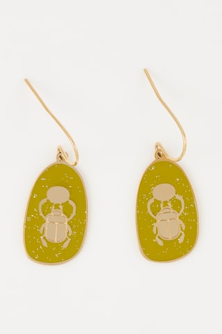 Pendientes - Dorado y verde