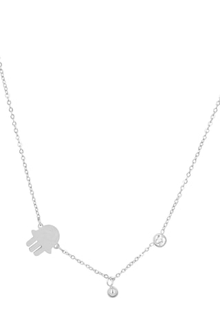 Collar Khamsa - Plateado