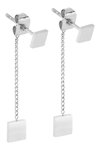 Pendientes Cubico - Plateado