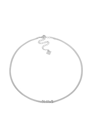 Collar Smiley - Plateado