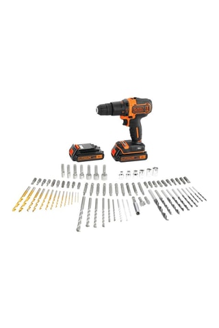 Perceuse à percussion sans fil - 18 V - 80 accessoires
