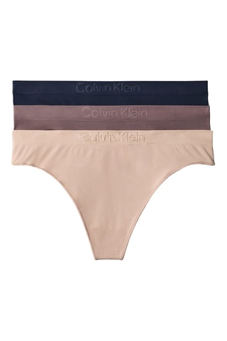 3 strings - Bleu marine et beige
