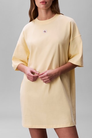 Robe t-shirt oversize - Ecru