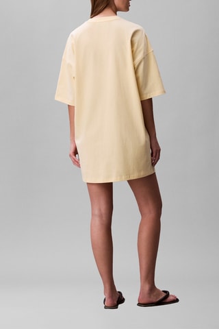 Robe t-shirt oversize - Ecru