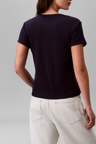 T-shirt slim - Bleu nuit