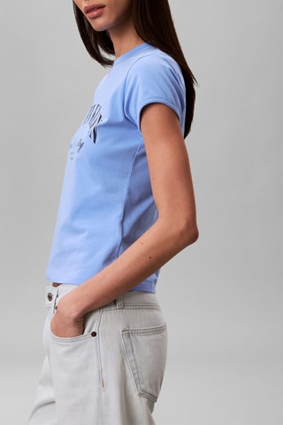 T-shirt slim - Bleu clair