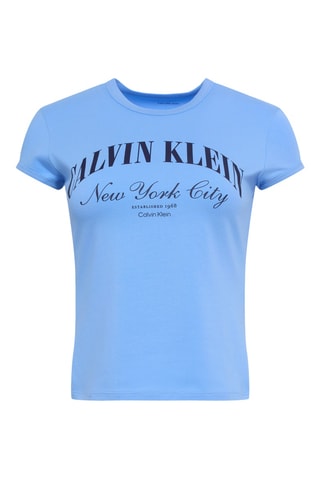 T-shirt slim - Bleu clair