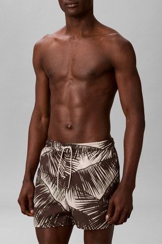 Short de bain - Marron et kaki