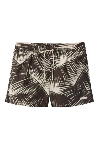 Short de bain - Marron et kaki