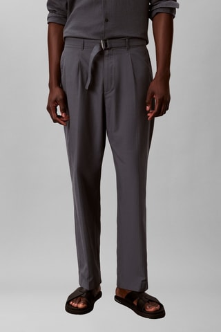 Pantalon straight - Gris foncé