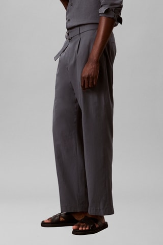 Pantalon straight - Gris foncé