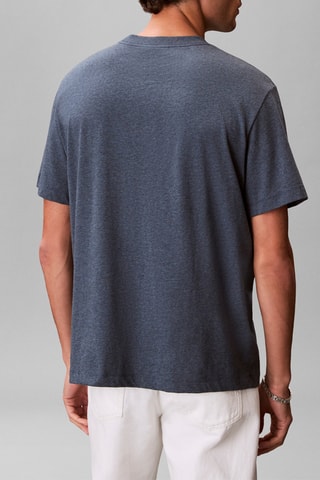T-shirt relaxed - Bleu marine chiné