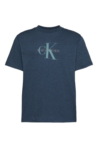 T-shirt relaxed - Bleu marine chiné