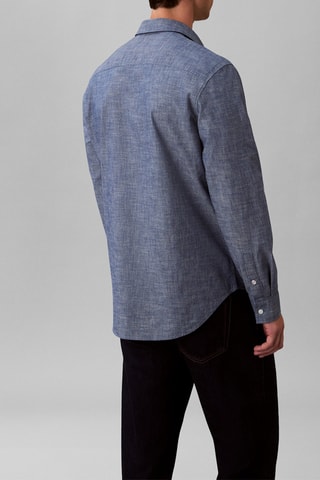 Chemise regular - Bleu chiné