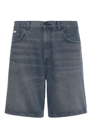 Bermuda relaxed en jean - Gris-bleu