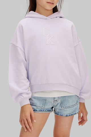 Sweat à capuche en coton biologique - Lilas