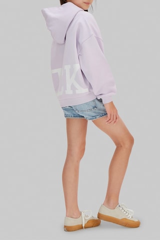 Sweat à capuche en coton biologique - Lilas