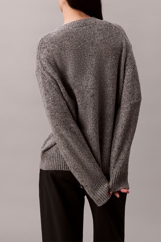 Pull en laine et alpaga - Marron chiné